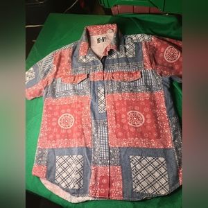 Hgny short sleeve button down collared shirt